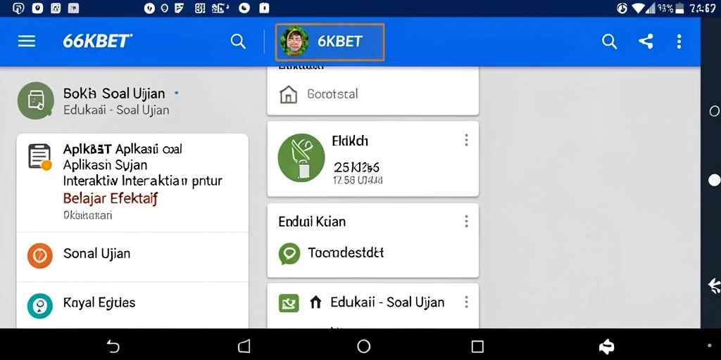 Tampilan antarmuka aplikasi 66KBET yang modern dan mudah digunakan.