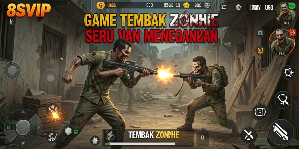 Antarmuka menarik game Tembak Zombie 8SVIP