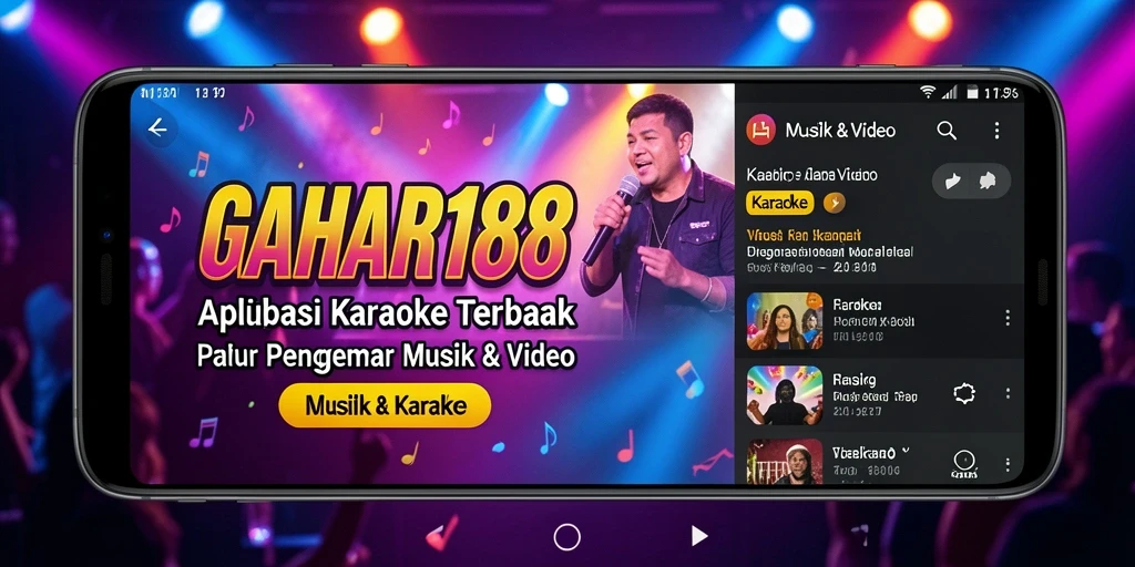 Antarmuka GAHAR188 yang menarik dan fungsional untuk karaoke.