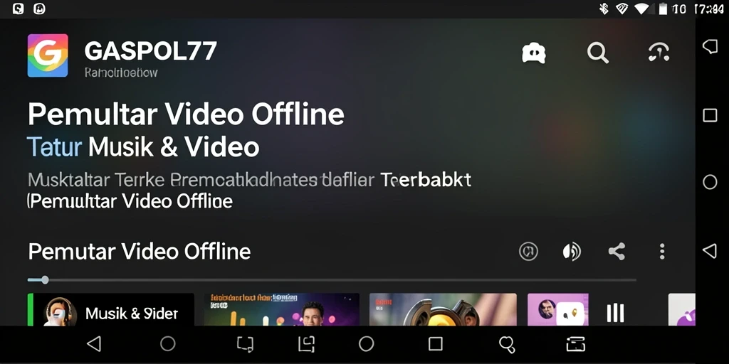 Antarmuka sederhana dan fungsional dari GASPOL77 untuk Pemutar Video Offline.