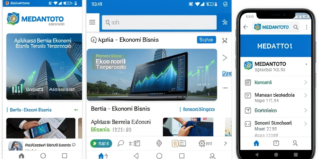 Tampilan antarmuka aplikasi MEDANTOTO yang modern dan informatif.