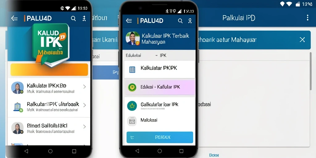 Screenshot utama PALU4D yang menunjukkan antarmuka Kalkulator IPK.